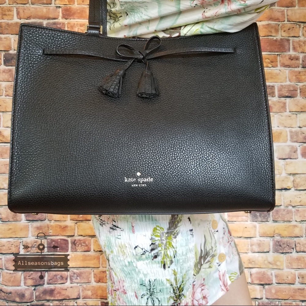 Kate spade Hayes large tote black leather bag - Picture 4 of 8